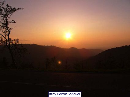 Sonnenuntergang in den Vogesen